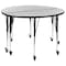 Flash Furniture Round 47.5 W, 48 L, 30 H, Chrome, Laminate, Particleboard, Steel, Grey XU-GRP-A48-HCIRC-GY-T-A-CAS-GG - alternate 10